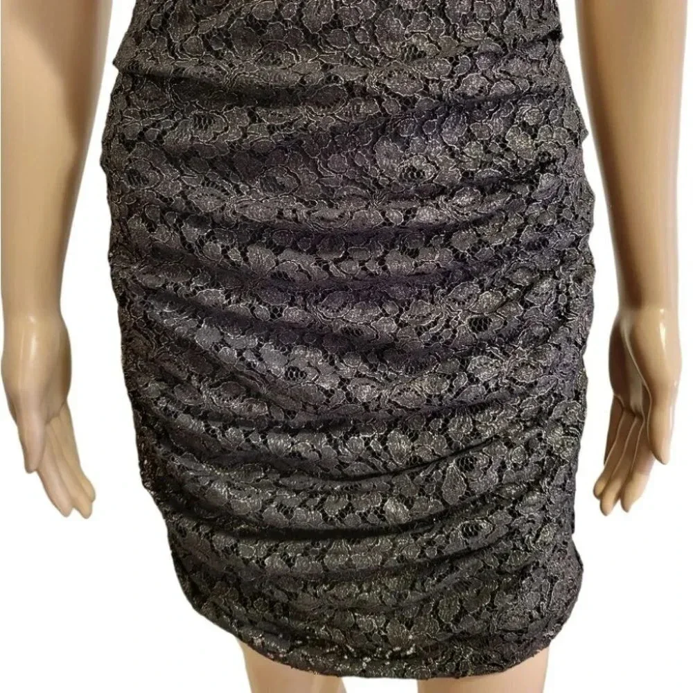 Express Women's Black Floral Dress (Size 4)